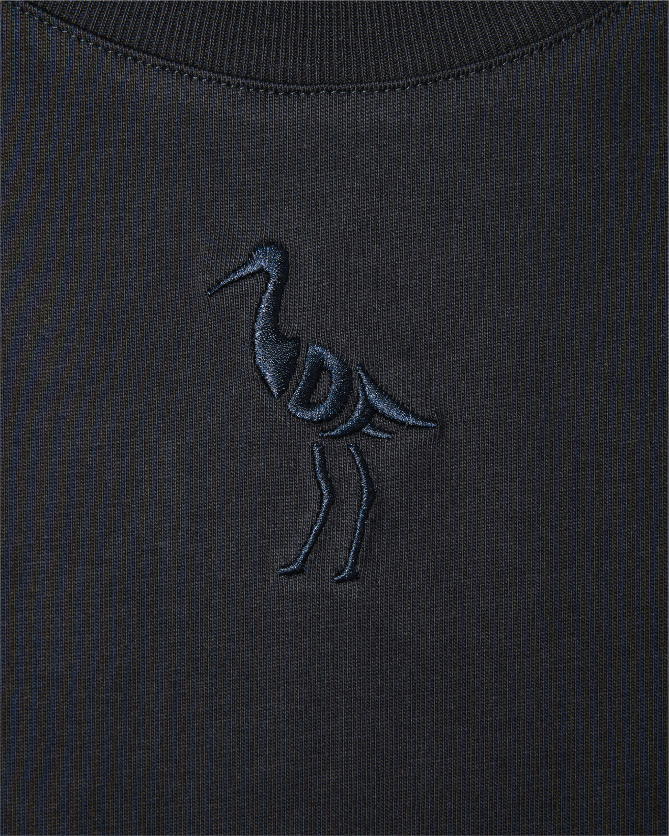 Cropped Crane Tee (Navy)