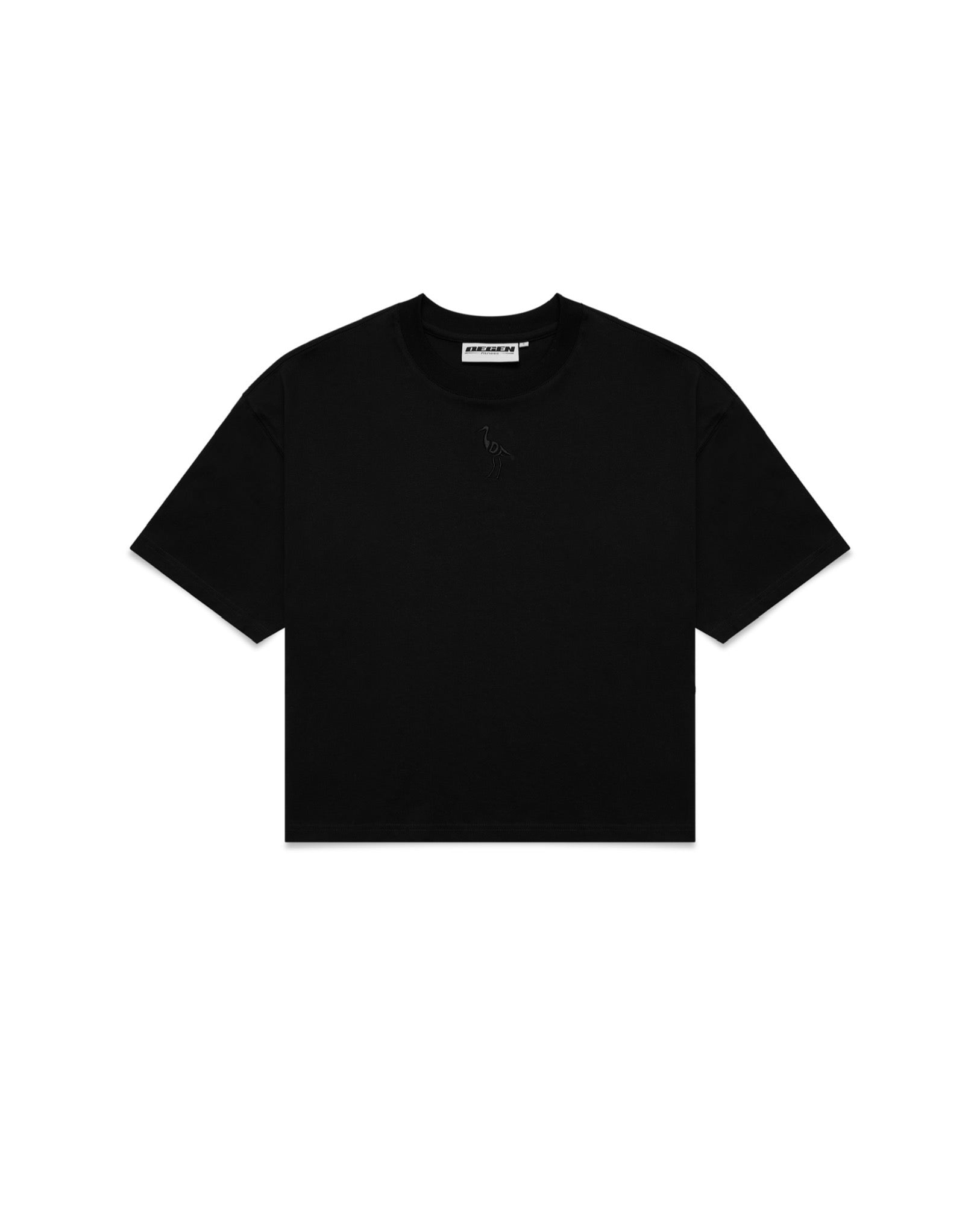 Cropped Crane Tee (Black)