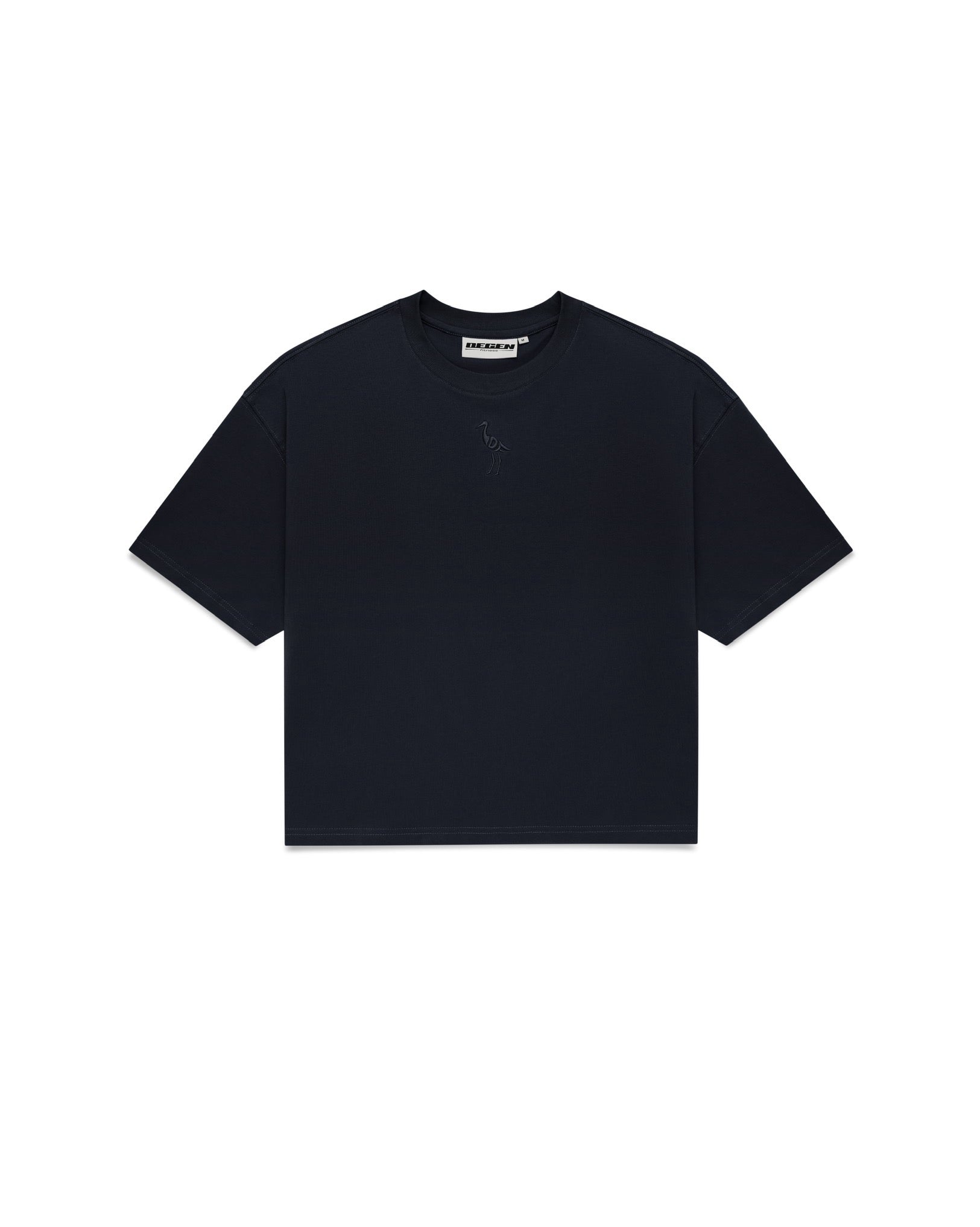 Cropped Crane Tee (Navy)